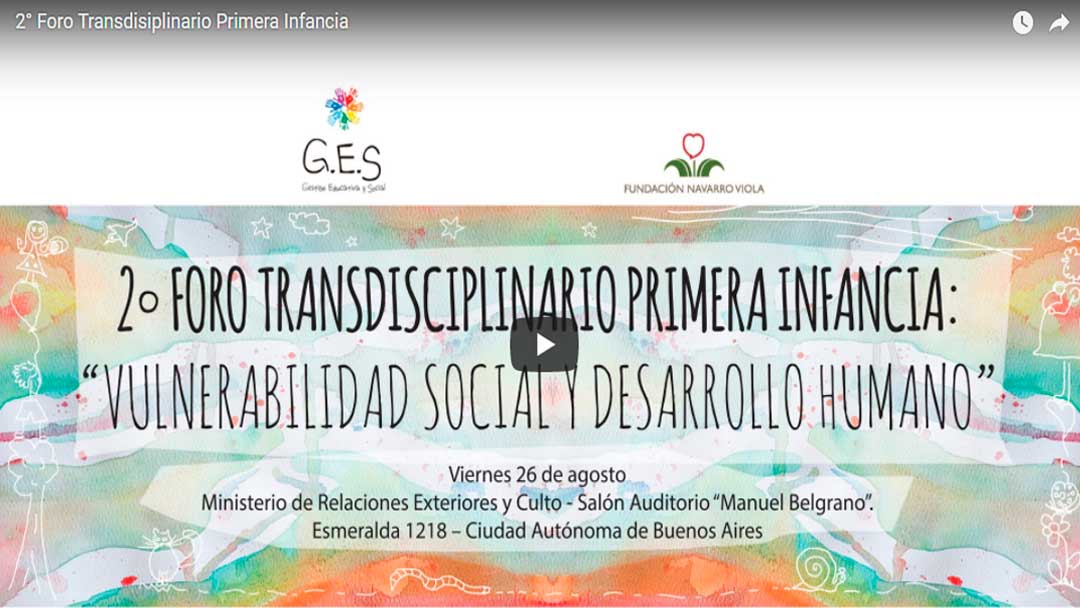 2° Foro Transdisiplinario Primera Infancia